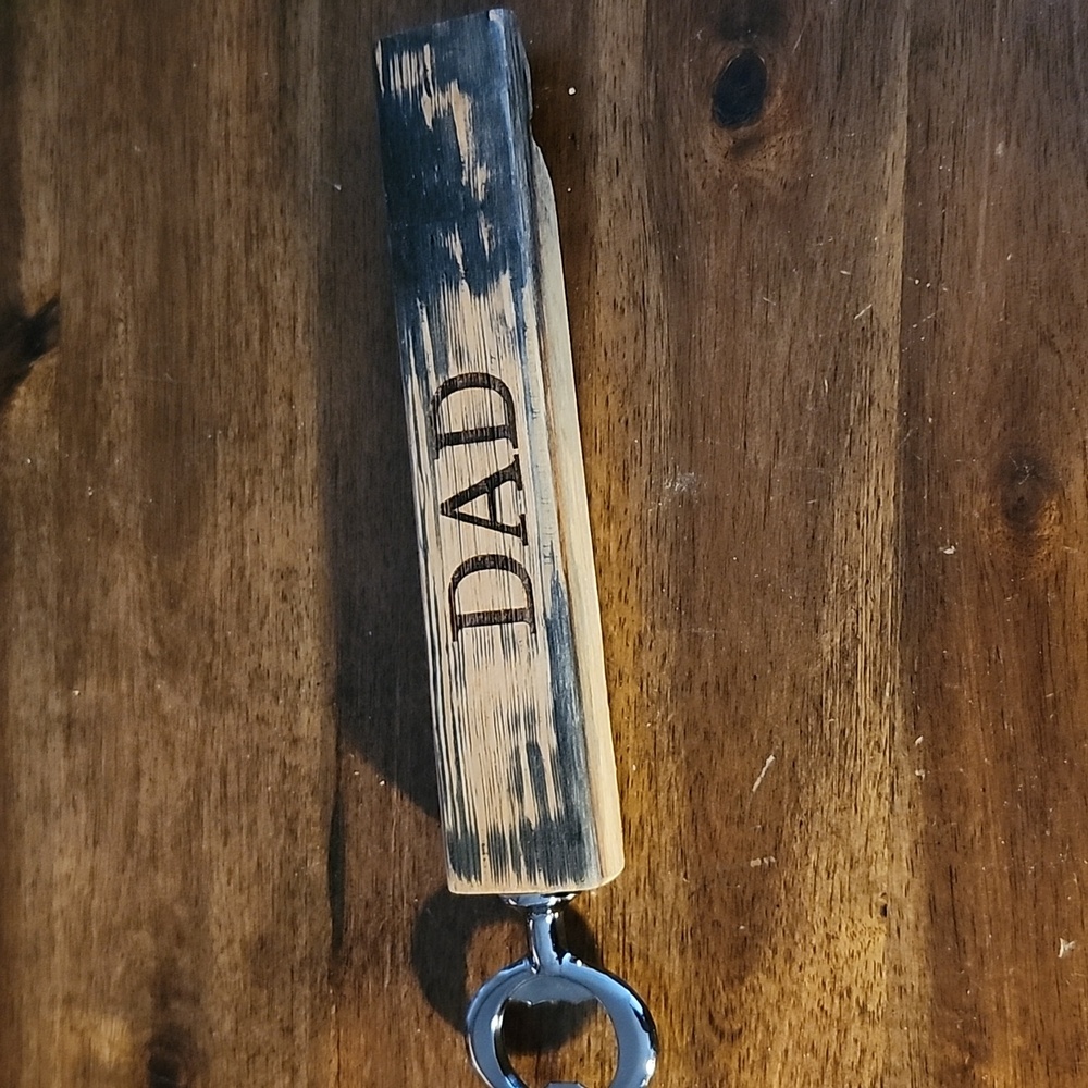 Bottle Opener handcrafted out of a  Barrel Stave